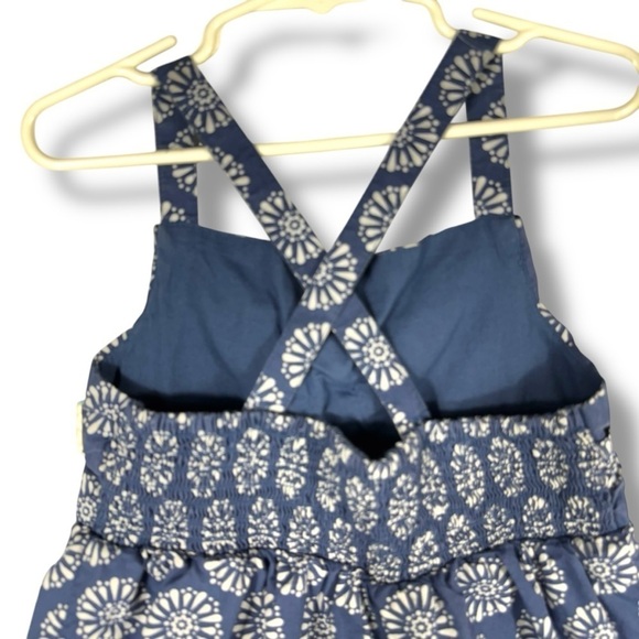 4 for $20 SALE! Tommy Bahama Kids Little Girls Cross Romper, Blue/White, Size 7 - Picture 9 of 11